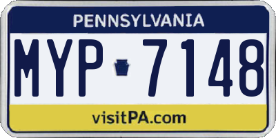 PA license plate MYP7148