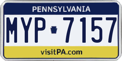 PA license plate MYP7157