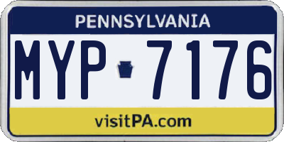 PA license plate MYP7176