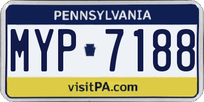 PA license plate MYP7188