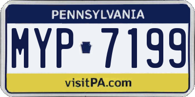 PA license plate MYP7199
