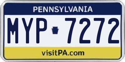 PA license plate MYP7272