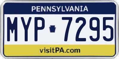 PA license plate MYP7295