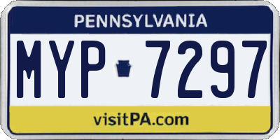 PA license plate MYP7297