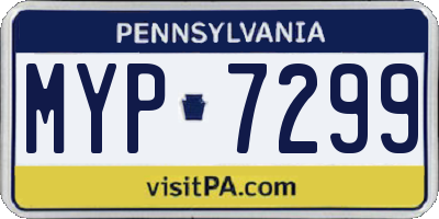 PA license plate MYP7299