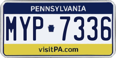 PA license plate MYP7336