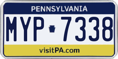 PA license plate MYP7338