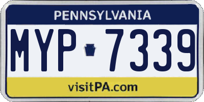 PA license plate MYP7339