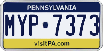 PA license plate MYP7373