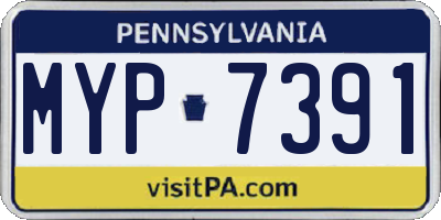 PA license plate MYP7391