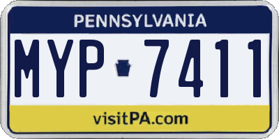 PA license plate MYP7411