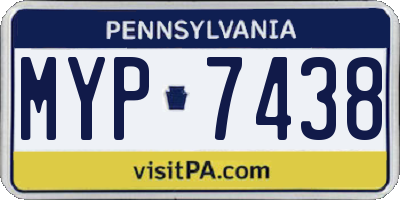 PA license plate MYP7438