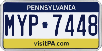 PA license plate MYP7448