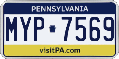 PA license plate MYP7569