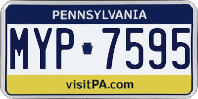 PA license plate MYP7595