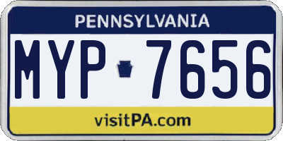 PA license plate MYP7656