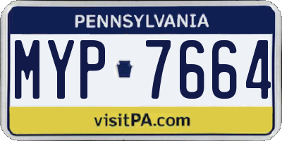 PA license plate MYP7664