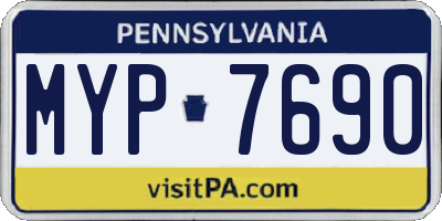 PA license plate MYP7690
