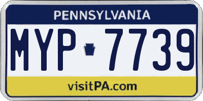 PA license plate MYP7739