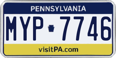 PA license plate MYP7746
