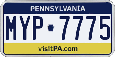 PA license plate MYP7775