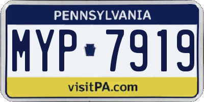 PA license plate MYP7919