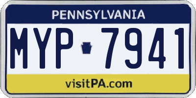 PA license plate MYP7941