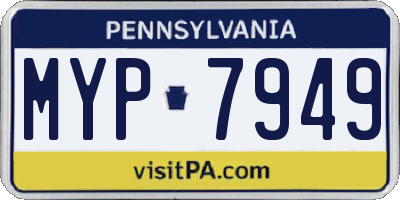 PA license plate MYP7949