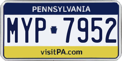 PA license plate MYP7952