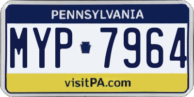 PA license plate MYP7964