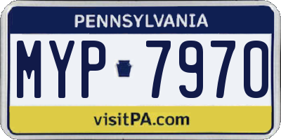 PA license plate MYP7970