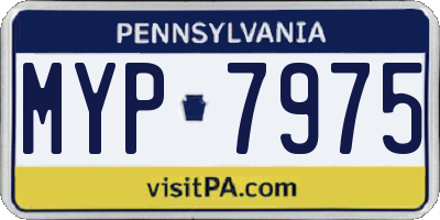 PA license plate MYP7975