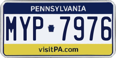PA license plate MYP7976