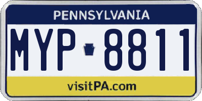 PA license plate MYP8811