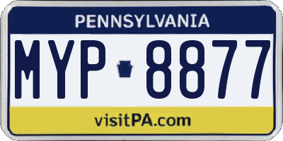 PA license plate MYP8877