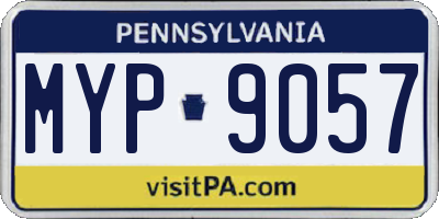 PA license plate MYP9057