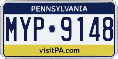 PA license plate MYP9148