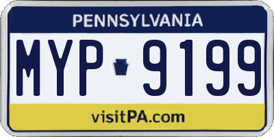 PA license plate MYP9199