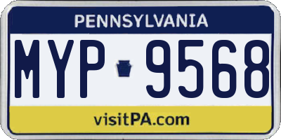 PA license plate MYP9568