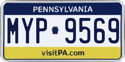 PA license plate MYP9569