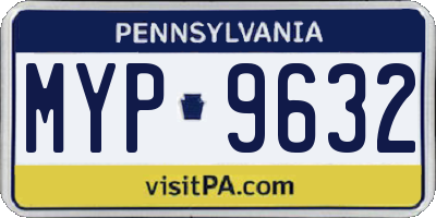 PA license plate MYP9632