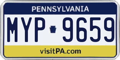 PA license plate MYP9659