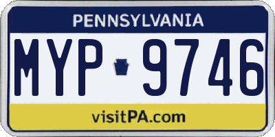 PA license plate MYP9746