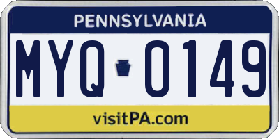 PA license plate MYQ0149