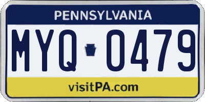 PA license plate MYQ0479