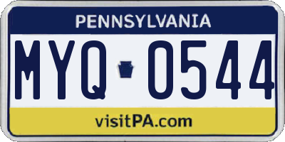 PA license plate MYQ0544