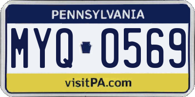 PA license plate MYQ0569