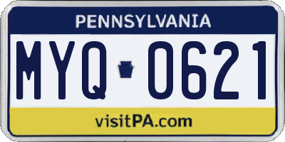 PA license plate MYQ0621