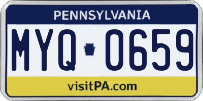 PA license plate MYQ0659