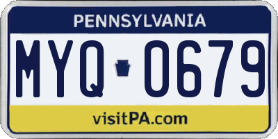 PA license plate MYQ0679